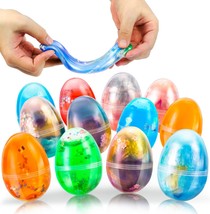 12 Pcs Easter Eggs Filled with Crystal Slime Stress Relief Slime Egg for Childre - £26.70 GBP