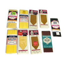 Lot Of 9 Vintage Yellow Brown Bias Tape Seam Binding - £7.39 GBP