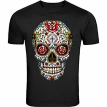 Sugar Skull roses eyes Day of the Dead T-SHIRT Mexican Gothic Los Muertos tee (M - £10.88 GBP