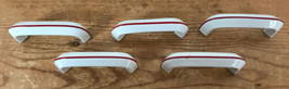 Set Lot 5 Vtg Belwith Porcelain Art Deco Style Cabinet Drawer Pulls Handles - £786.62 GBP