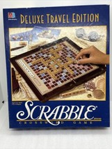 Scrabble 1990 Deluxe Folding Travel Edition USA Letter Tiles Unopened - $23.02