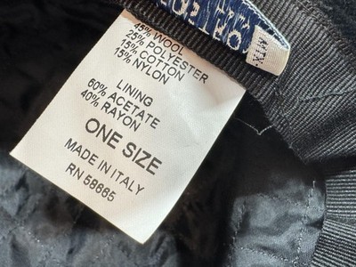 Nordstrom Hat Bucket Fitted Mens One Size Black White Glen Plaid Made in Italy Item image 8
