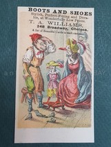 1880s Antique T.A. Williams Boots Shoes Chelsea Ny Anthropomorphic Trade Card - £22.90 GBP