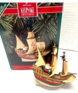 Hallmark Santa Maria Santa In Boat 1992 Christmas Ornament - $219.20 MXN