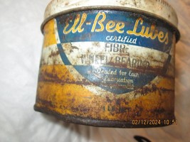 Vintage ELL-BEE LUBES 1 pound Tin Can - Chicago Illinois - £7.83 GBP