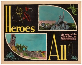 HEROES ALL (1920) WWI-Themed American Red Cross Documentary Lobby Card #2 - £117.47 GBP