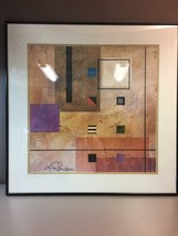 Abstract Art Poster Print by Gregg Robinson Geometric Shapes Matted Framed - £19.77 GBP