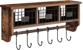 The Rolanstar Wall Mounted Shelf With Hooks, Entryway Organizer Shelf With - £57.35 GBP