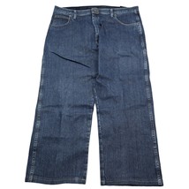 Wrangler Jeans Mens 42x30 Blue Pants Denim Casual Workwear Straight Cowboy - £19.41 GBP