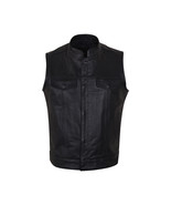 Vance Leather Zipper and Snap Closure Leather Motorcycle Club Vest - $116.40 CAD+