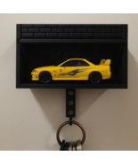 Black Wall Mounted Hotwheels &amp; Matchbox Brick Garage Key holder - $19.99