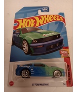Hot Wheels 2023 #205 Blue &amp; Green 07 Ford Mustang HW Then And Now 04 / 1... - £9.58 GBP