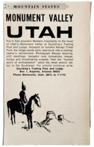 1969 Utah Goulding&#39;s Lodge Advertisement Monument Valley Vintage Travel G2A - $19.99