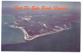 Vtg Postcard-Fort De Soto Park-Bayway St. Petersburg &amp; Mullett Key-Chrome-FL2 - £1.95 GBP