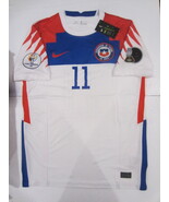 Eduardo Vargas Chile 2021 Copa America Stadium White Away Soccer Jersey ... - $70.00