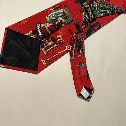Wembley Christmas Tree Santa Holiday Red Tie Men's Fashion Novelty Necktie Item image 9