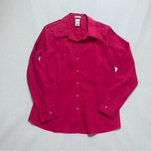  Maternity Pink Women&#39;s Medium Button Down Shirt Top Blouse Pregnancy - £9.46 GBP