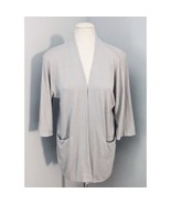 Aritzia Wilfred Free Zlata Open Front Sweater Cardigan Ashen Light Gray ... - $44.54