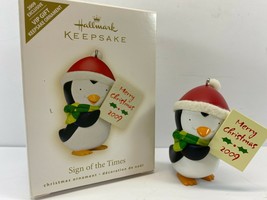 Hallmark Keepsake Christmas Ornament Penguin 2009 Sign of the Times - $10.88