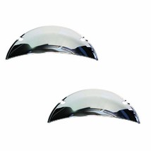 Octane Lighting 7&quot; Chrome Steel Metal Half Moon Shields Covers Headlight Lamp Co - £10.14 GBP