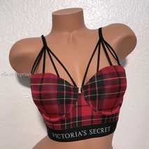 Victoria&#39;s Secret VS X Balmain Limited Edition Plaid Strappy Long Line B... - $159.99