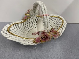Vintage Compodimante Porcelain Flower Basket - €6,83 EUR