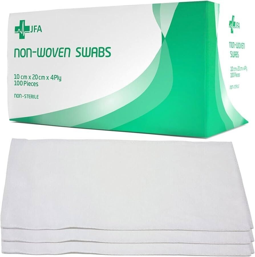 Premium Non-Sterile Non-Woven 4PLY Gauze Swabs 10cm x 20cm x 100 - $5.25