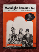 RARE Sheet Music Moonlight Becomes You Bob Hope Bing Crosby Burke-Van Heusen - £12.79 GBP