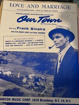 Our Town Love + Marriage Frank Sinatra Paul Newman Eva Saint Movie Sheet Music - £3.90 GBP