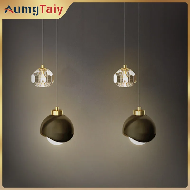 Ball led ceiling chandelier living dining room bar home decor pendant lamp bedroom loft thumb200