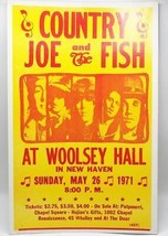 Country Joe &amp; The Poisson Concert Affiche 1971 Woolsey Entrée Neuf Haven - £40.19 GBP