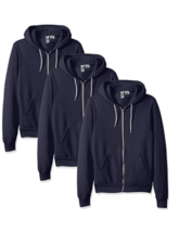 Marky G Adult Unisex 3-Pack Flex Fleece Zip Hoodie Sweatshirt Jacket Nav... - $636.89 MXN