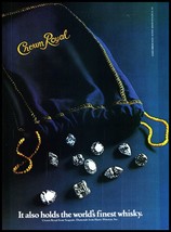 1981 Crown Royal Canadian Whiskey Vintage Print Ad Purple Bag Diamonds Whisky - £8.48 GBP