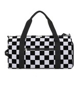 Black White Checkered Checkerboard Gym Bag - $45.00