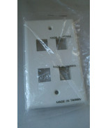 4- Port Keystone Jack RJ45 CAT5 CAT5e CAT6 HDMI RG6 Network Wall Plate W... - $93.17 MXN