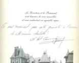 Les Echevins Restaurant Menu Signed  Caen France The Castel Cover   - $59.36