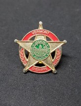 Vintage Vermont Sheriffs Department Badge Lapel Pin Police Star  - £6.75 GBP