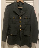 Vintage Military ARMY dress Coat Blazer 39R w/patch Medal - $35.00
