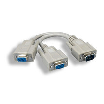 Kentek 8&quot; inch VGA Splitter Extension Cord Male to 2xFemale Dual Monitor... - $16.99