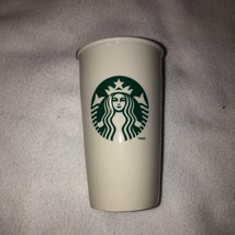 NEW Starbucks 2011 Ceramic Travel Coffee Mug Tumbler  12 Oz Lid Mermaid Siren - $16.82