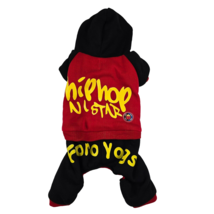 Royal Wise Dog Hoodie Red Black Yellow All Star Hip Hop Size Medium New - $14.64