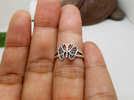 Minimalist 925 Sterling Silver Butterfly Adjustable Ring, Women Beach Toe Ring  - £10.26 GBP