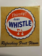 Vintage 2 Whistle Soda Pop Decal Sticker New Old Stock 1950&#39;s Sticker (S... - £7.98 GBP