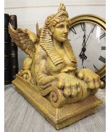 Ancient Egyptian Gods &amp; Pharaohs Sphinx Lioness Guardian Figurine Egypti... - $54.32 CAD