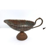 Vintage Metal Tin Decorative Forged Pedestal Aladdin Style Gravy Bowl - €7,63 EUR