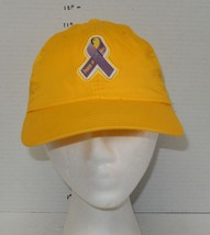 Ahead Light Weight Cancer Awareness adjustable Hook &amp; loop Hat Cap Yello... - €12,62 EUR
