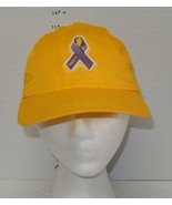 Ahead Light Weight Cancer Awareness adjustable Hook &amp; loop Hat Cap Yello... - $273.57 MXN