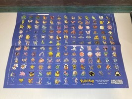 VINTAGE 1999 Electronic Gaming Monthly Pokemon Poster Checklist 15&quot; x 20&quot; - £22.51 GBP