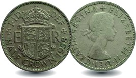 1958 Half Crown Coin Great Britain - $18.00