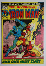 1972 Invincible Iron Man 46 Marvel Comics 5/72:Guardsman Death,20¢ Ironman cover - £23.50 GBP